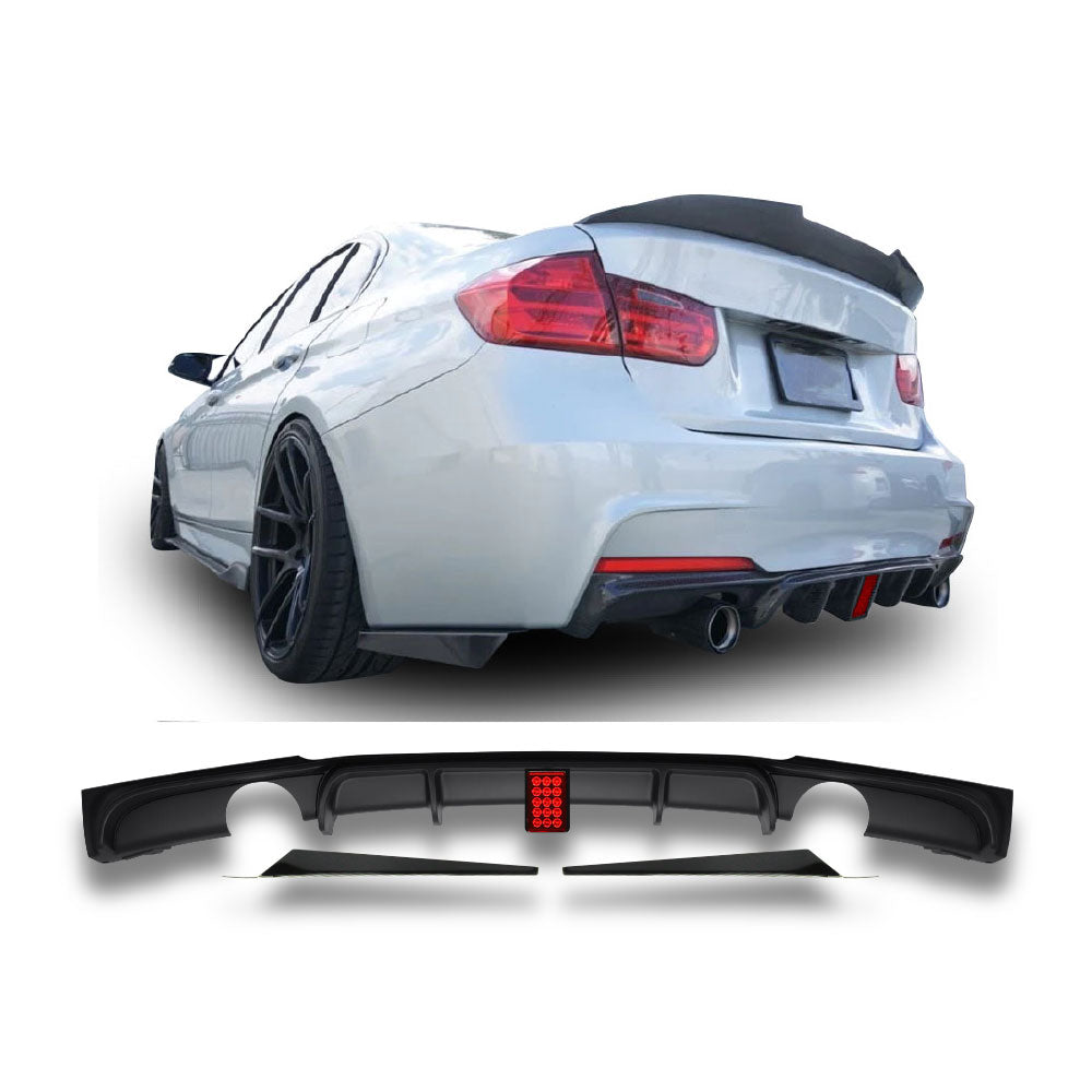 F30 To F80 Diffuser LED Gloss Black 320I Double PIPE/ And 1 For 335I Single Pipe 2 Sides