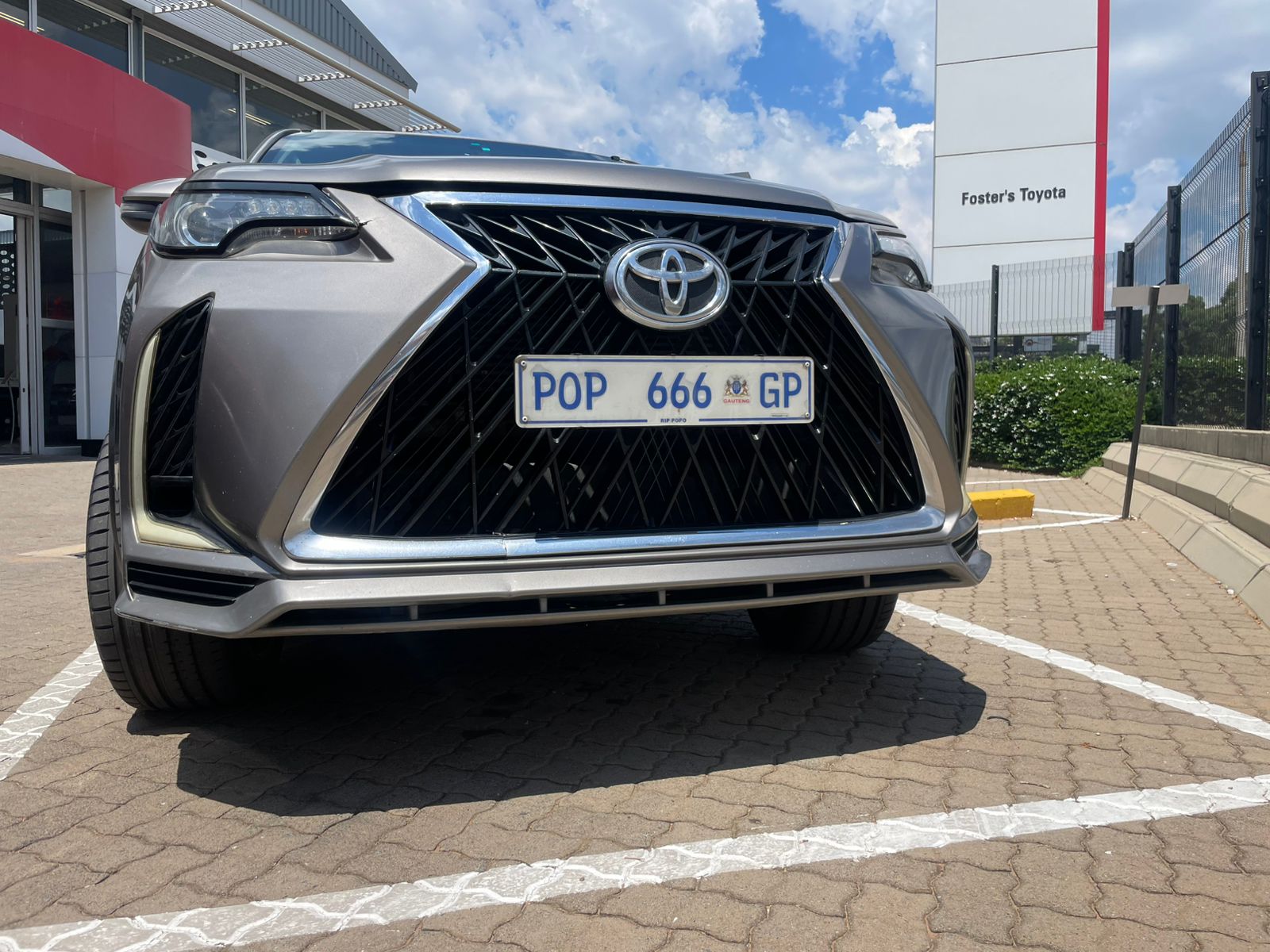 TOYOTA FORTUNER 2016-2020 LEXUS FRONT BUMPER UPGRADE