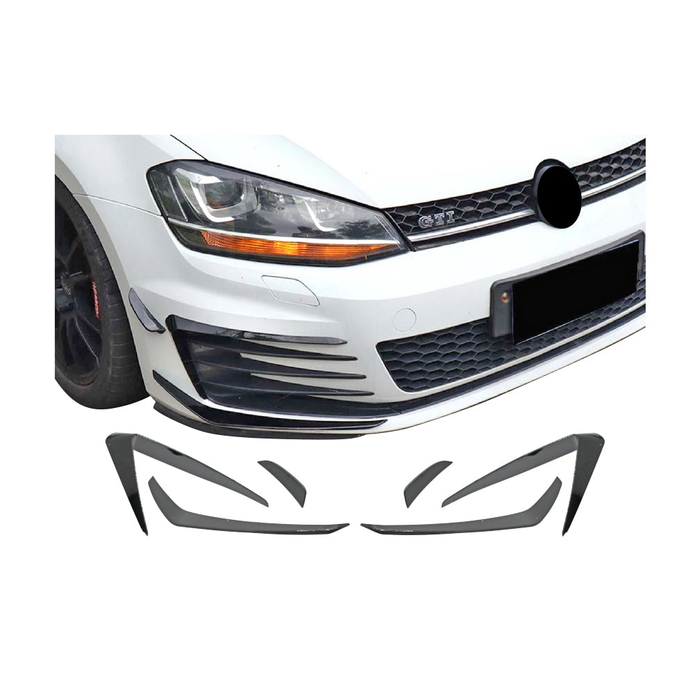 Golf 7 GTI 6 Piece Front Canards Gloss Black