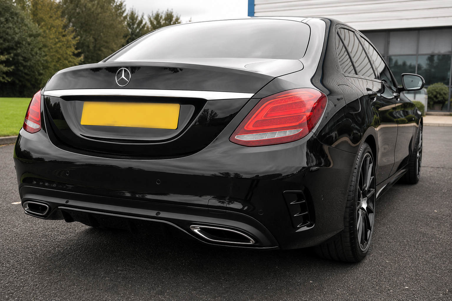2019 W205 Rear Canards Gloss Black