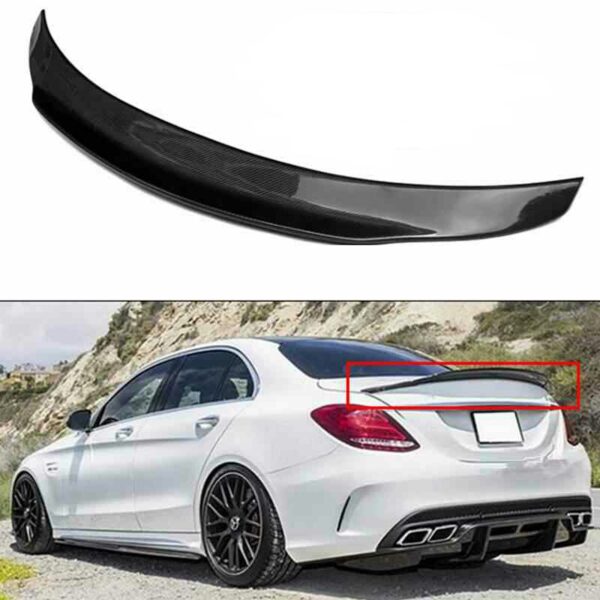 W205 PSM Boot Spoiler 4 Door Gloss Black.