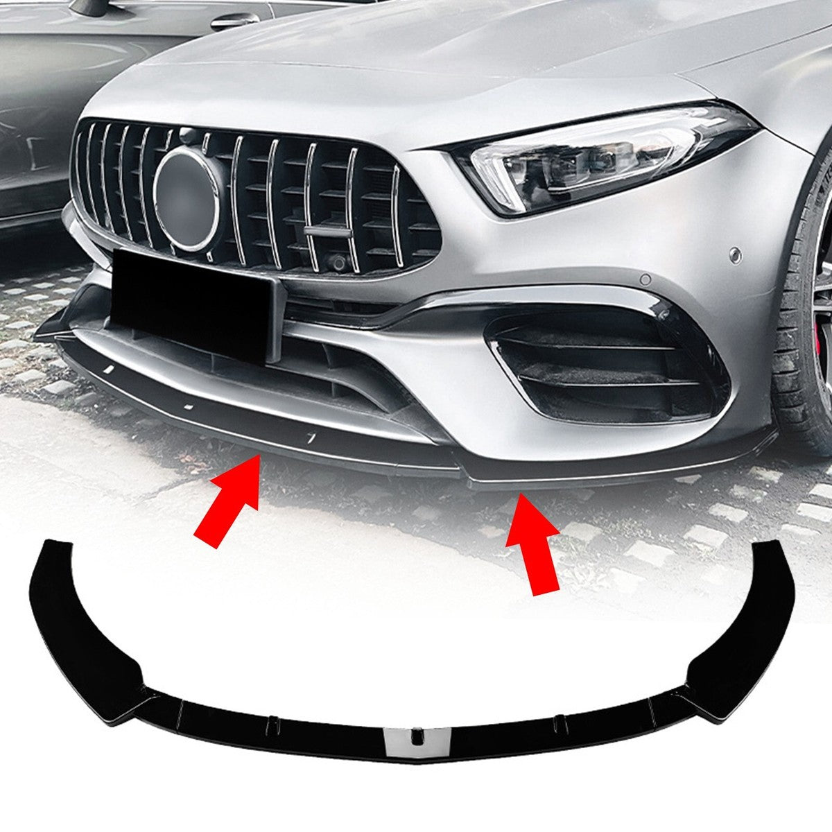 W177 A45 FD Lip 3 Piece Gloss Black