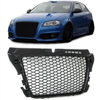 A3 08-12 DEBADGED GRILLE GLOSS BLACK
